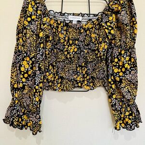 Floral Smocked Women's Top